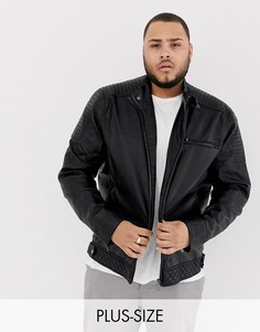 Черная куртка River Island Big & Tall-Черный