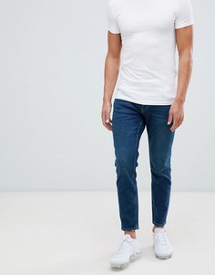 Синие выбеленные суженные книзу джинсы River Island-Синий