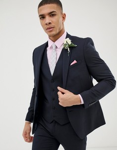 Темно-синий облегающий пиджак Burton Menswear wedding