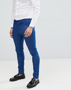 Синие джинсы скинни в строгом стиле ASOS DESIGN-Синий