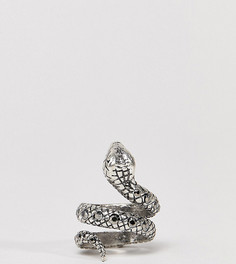 Серебристое кольцо со змеей и камнями Reclaimed Vintage Inspired эксклюзивно для ASOS-Серебряный