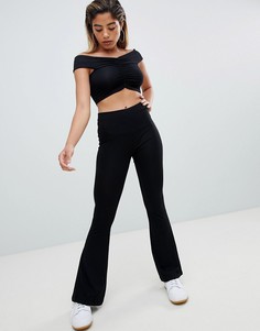 Базовые расклешенные леггинсы ASOS DESIGN-Черный