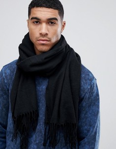 Черный шарф из переработанного полиэстера ASOS DESIGN