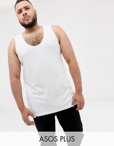Белая майка из органического хлопка ASOS DESIGN Plus-Белый