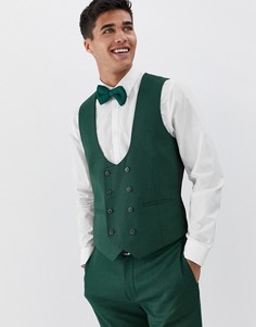 Зеленый фактурный приталенный пиджак ASOS DESIGN wedding
