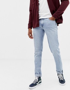 Голубые узкие джинсы Weekday TALL-Синий