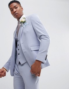 Светло-синий пиджак скинни Burton Menswear