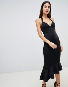Платье-халтер миди ASOS DESIGN-Черный