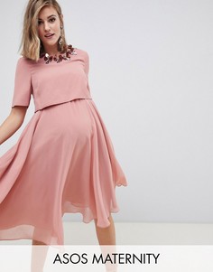 Платье миди ASOS DESIGN Maternity-Мульти
