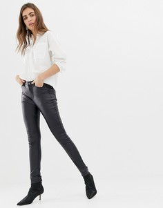 Блестящие джинсы с покрытием b.Young-Черный