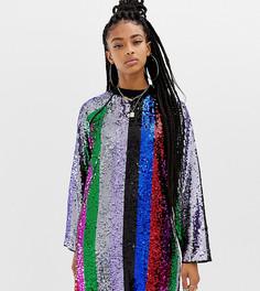 Платье мини с разноцветными пайетками COLLUSION-Мульти