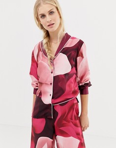 Пижамный топ с принтом роз B By Ted Baker-Фиолетовый