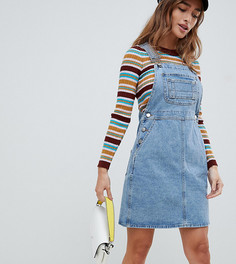 Синий джинсовый сарафан ASOS DESIGN Petite