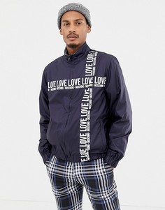 Куртка с логотипом Love Moschino-Темно-синий