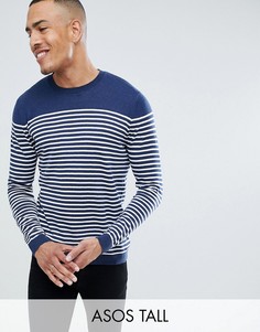 Темно-синий джемпер в бретонскую полоску ASOS DESIGN Tal