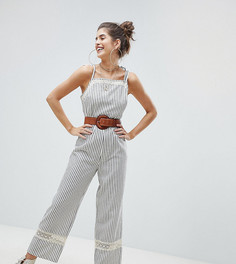 Комбинезон с завязками на плечах и вставками кроше Reclaimed Vintage Inspired-Мульти