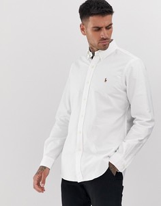 Белая оксфордская рубашка классического кроя Polo Ralph Lauren-Белый