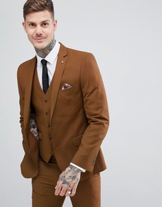 Фактурный приталенный пиджак Harry Brown-Коричневый