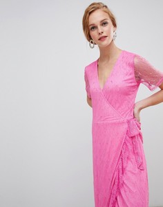 Платье с эффектом запаха mByM-Розовый