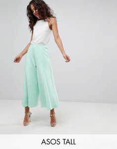 Укороченные брюки с широкими штанинами ASOS DESIGN Tall-Зеленый