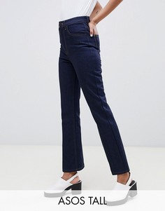 Укороченные расклешенные джинсы цвета индиго ASOS DESIGN Tall-Синий