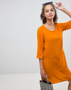 Оранжевое платье мини с поясом Only-Оранжевый