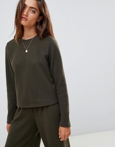 Свитшот для дома в рубчик ASOS DESIGN-Зеленый