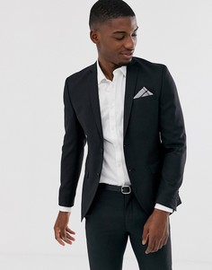 Черный эластичный приталенный пиджак Jack & Jones Premium