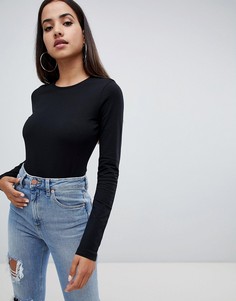 Черный лонгслив с круглым вырезом ASOS DESIGN ultimate
