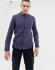 Фланелевая рубашка в клетку тартан с длинными рукавами и воротником на пуговице D-Struct-Красный