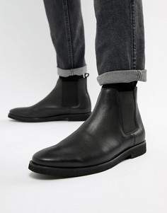 Черные кожаные ботинки челси WALK London Hornchurch-Коричневый