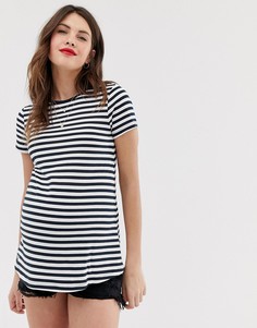 Футболка с круглым вырезом в полоску ASOS DESIGN Maternity-Мульти