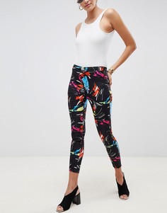 Джинсы с завышенной талией и принтом в стиле 90-х ASOS DESIGN Rivington-Мульти