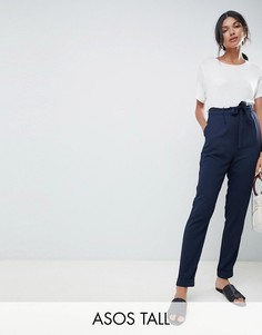 Брюки галифе с поясом оби ASOS DESIGN Tall-Темно-синий