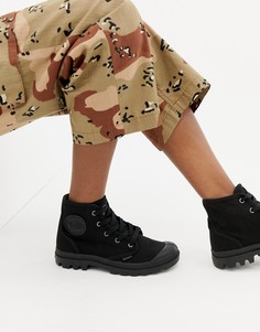 Черные высокие ботинки на шнуровке Palladium Pampa-Черный