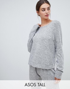 Мягкий комбинируемый свитшот для дома ASOS DESIGN Tall-Серый
