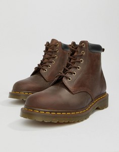 Коричневые ботинки с 6 парами люверсов Dr Martens 939-Коричневый