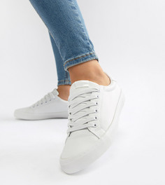 Белые кроссовки на шнуровке ASOS DESIGN - Dustin-Белый