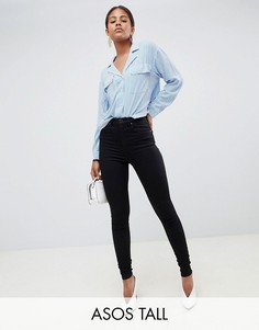 Черные джинсы с завышенной талией ASOS DESIGN Tall-Черный