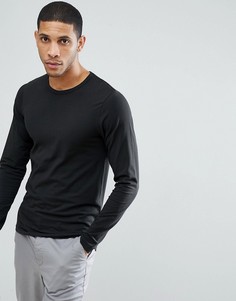 Черный лонгслив Jack & Jones Essentials