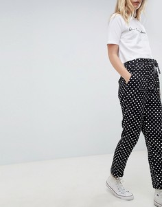 Брюки в горошек с поясом оби ASOS DESIGN-Мульти