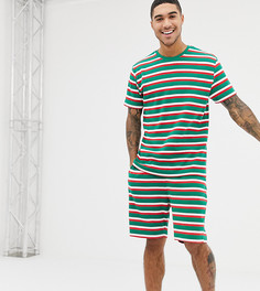 Новогодняя пижама в полоску ASOS DESIGN-Мульти