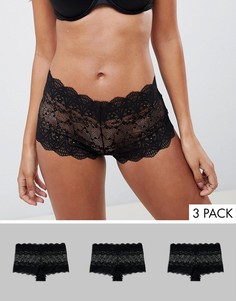 Набор из 3 трусов ASOS DESIGN-Черный