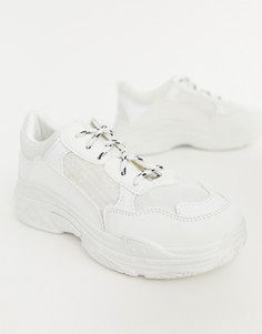 Белые массивные кроссовки Public Desire Fiyah-Белый