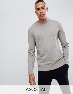 Бежевый меланжевый свитшот ASOS DESIGN Tall