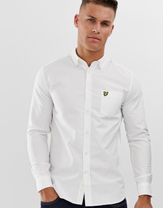 Белая оксфордская рубашка с длинными рукавами и логотипом Lyle & Scott-Белый