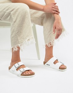 Белые сандалии Birkenstock Arizona-Белый