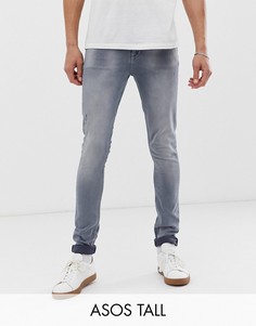 Серые супероблегающие джинсы ASOS DESIGN Tall-Серый