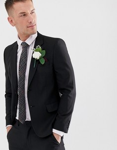 Черный укороченный пиджак зауженного кроя ASOS DESIGN