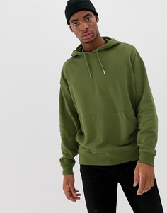 Oversize-худи цвета хаки ASOS DESIGN-Зеленый